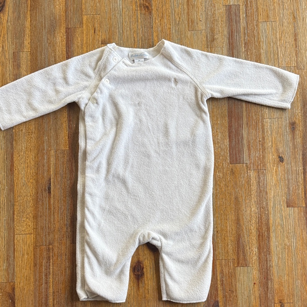 Ralph Lauren Cream Kids Footie